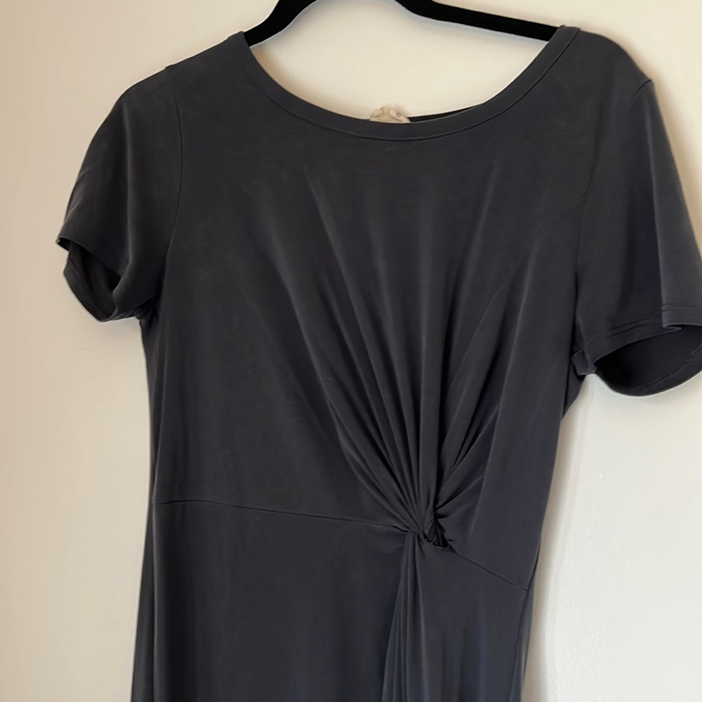 Gray Caution to the Wind Tshirt Dress